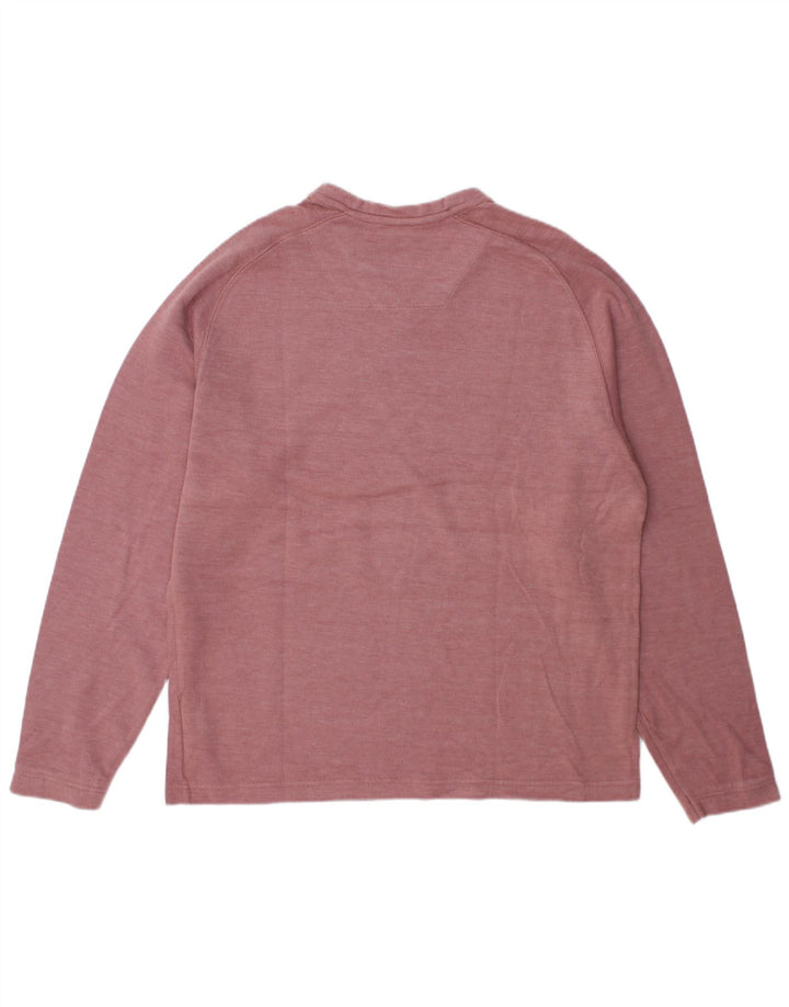 Marks & Spencer Top da uomo blu Harbour a maniche lunghe in cotone bordeaux medio
