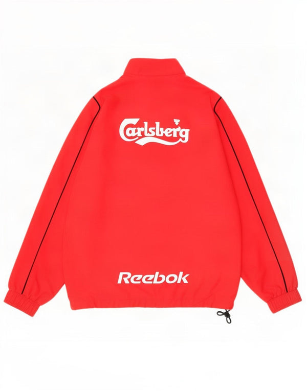 Giacca da ginnastica Reebok da uomo Liverpool Graphic XS rossa in poliestere