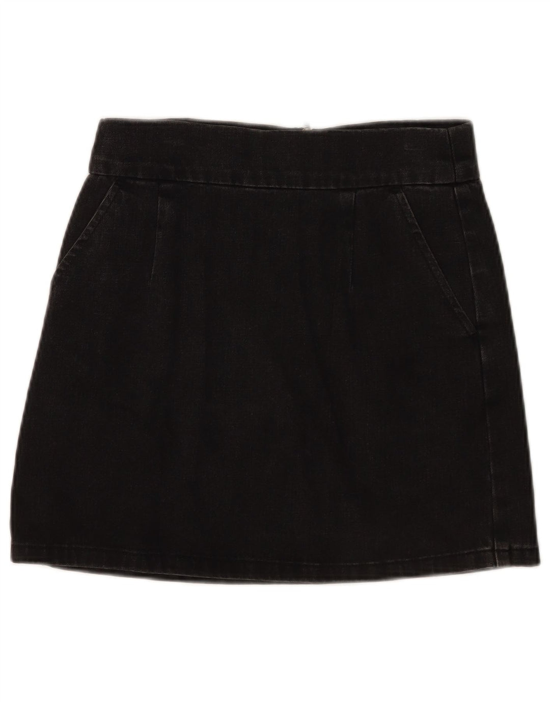 Mini gonna di jeans da donna Topshop W28 cotone nero medio