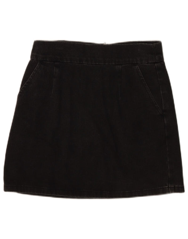 Mini gonna di jeans da donna Topshop W28 cotone nero medio