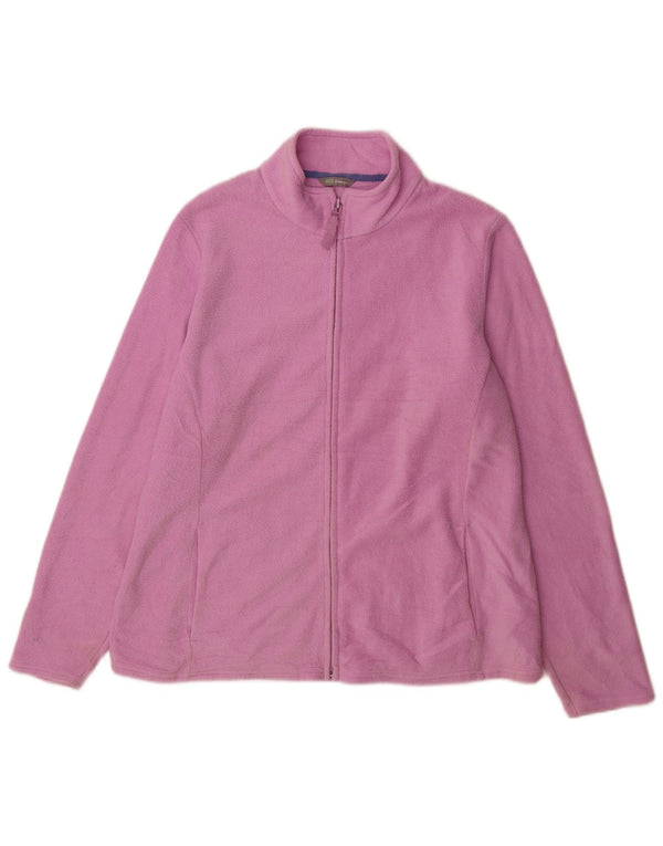 Giacca in pile da donna Marks & Spencer UK 20 2XL poliestere rosa