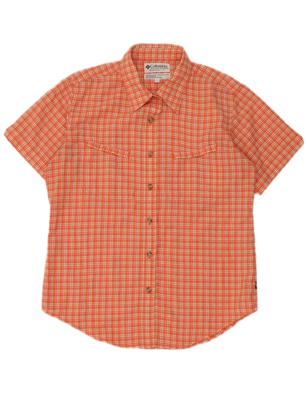 Camicia a maniche corte da uomo Columbia Small arancione in poliestere