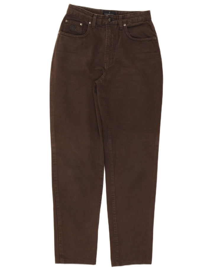 Jeans Trussardi Donna Tapered Taglia 29 Cotone Marrone