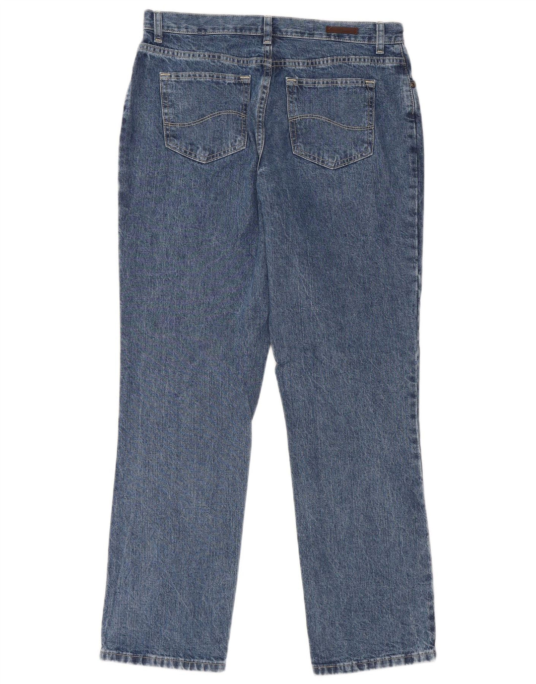 Jeans dritti da donna LEE vestibilità rilassata W32 L31 cotone blu