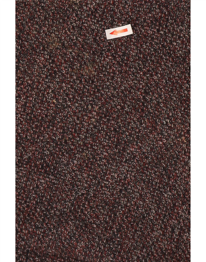 Maglione maglione girocollo da donna Marks & Spencer grande cotone chiazzato grigio