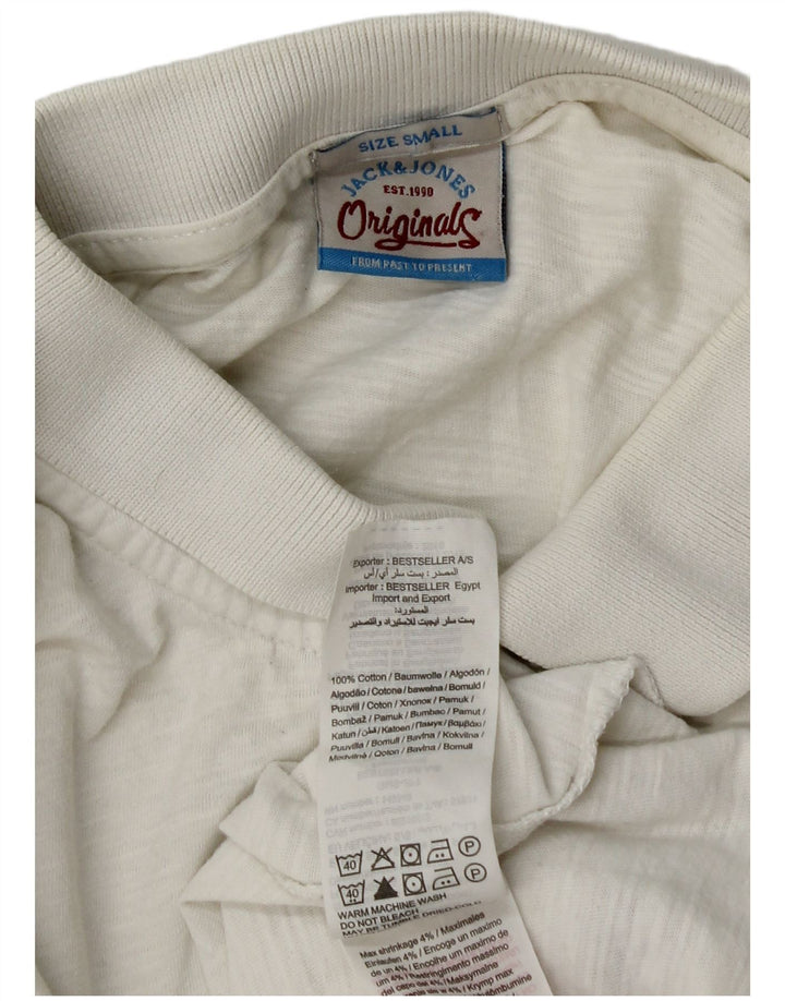 Polo da uomo Jack & Jones piccola in cotone bianco