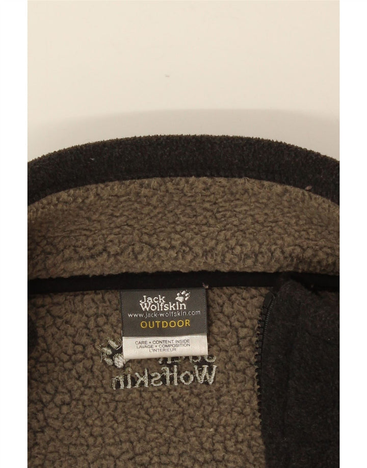JACK WOLFSKIN Giacca in pile da uomo UK 40/42 Large Grigio Poliestere
