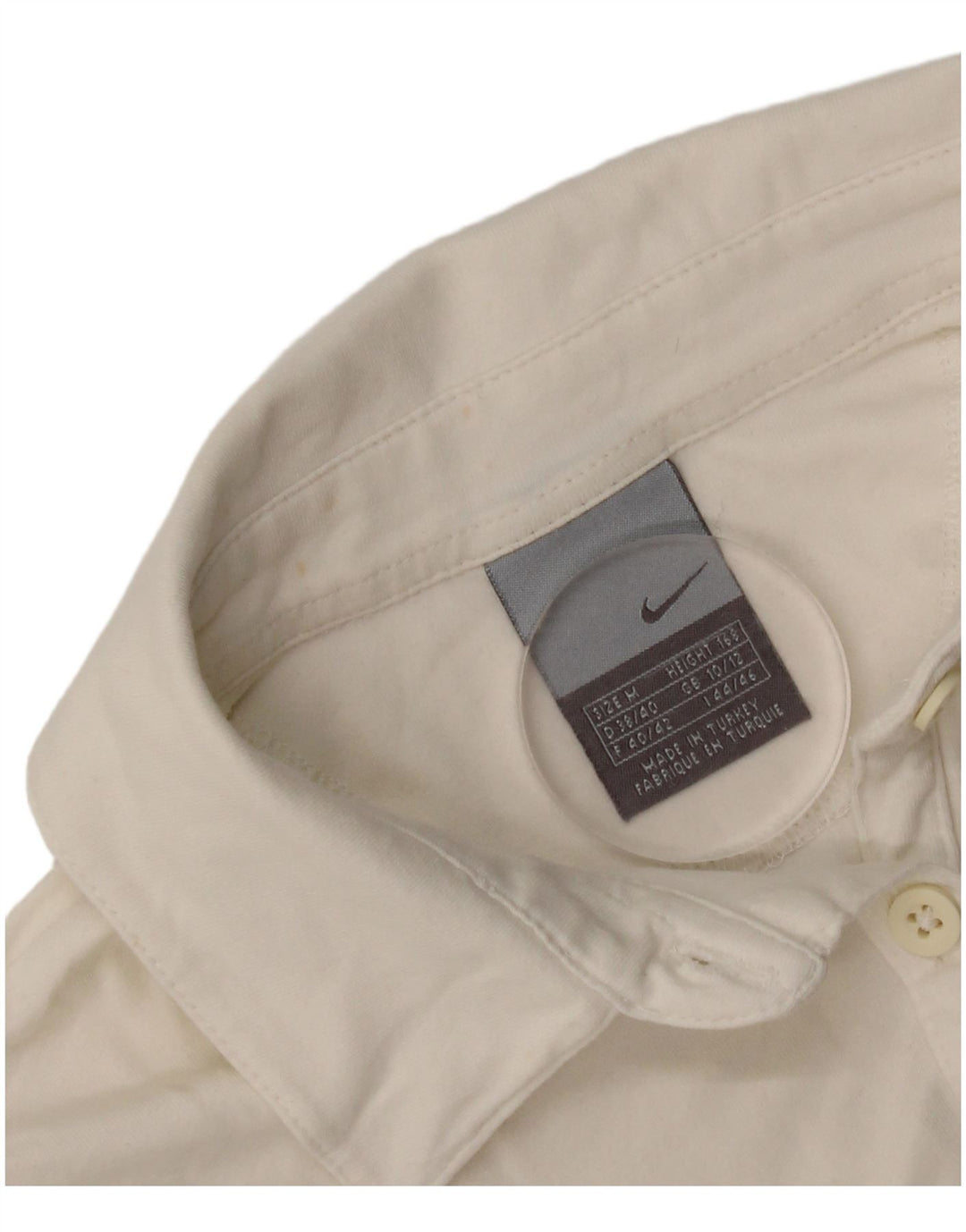 Polo corta Nike da donna UK 10/12 media bianca