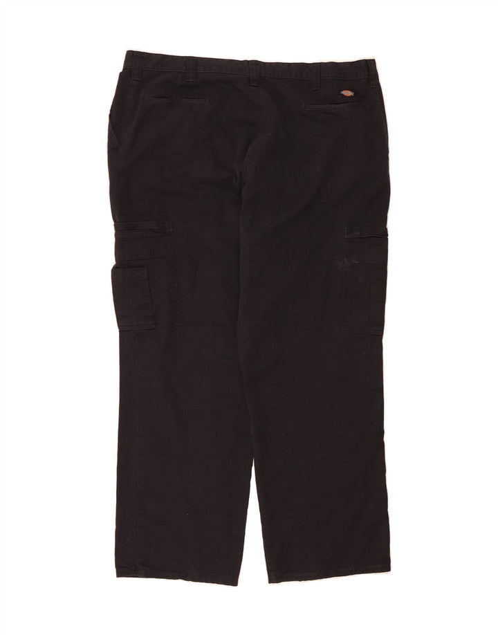 DICKIES Mens Straight Cargo Trousers W44 L32 Black Polyester Vintage Dickies and Second-Hand Dickies from Messina Hembry 