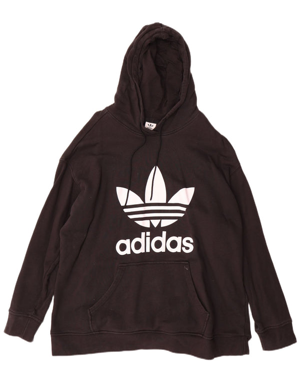 Felpa con cappuccio grafica da uomo Adidas 2XL cotone nero