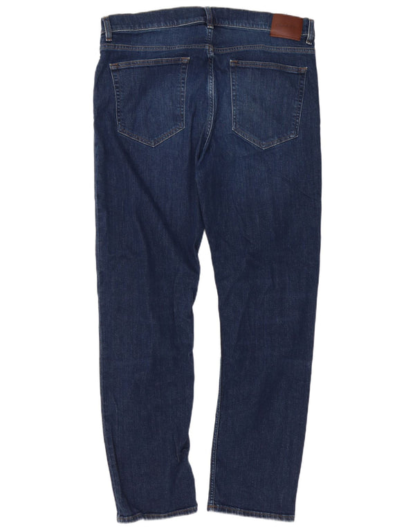 Gant Mens Regular Fit Straight Jeans W38 L32 Blue Cotton