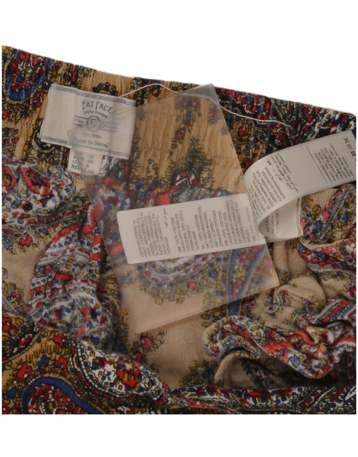 Pantaloni a vita alta da donna FAT FACE UK 12 Medium W30 L27 Multicolore