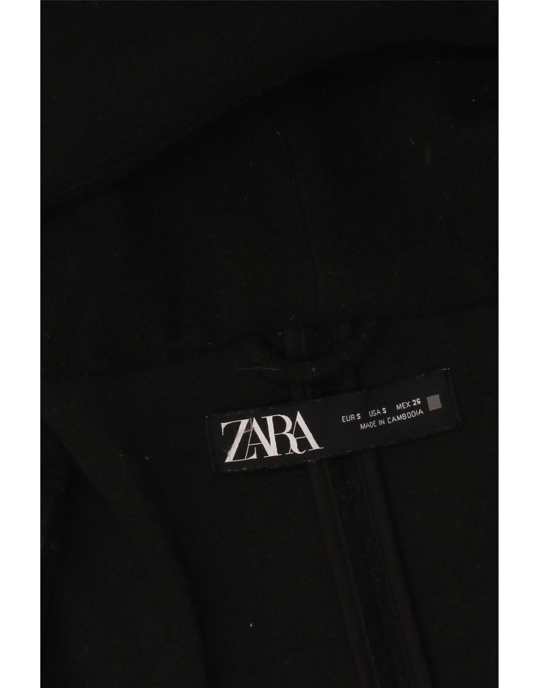 Cappotto oversize con cappuccio da donna Zara UK 10 piccolo nero