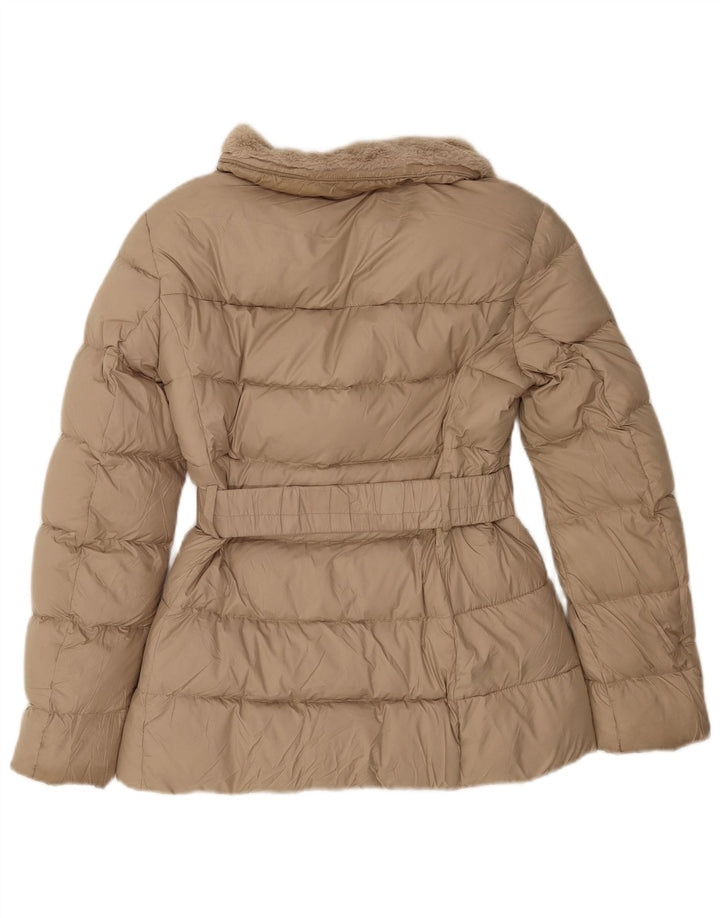 Giacca imbottita da donna Zara UK 6 XS Beige poliestere