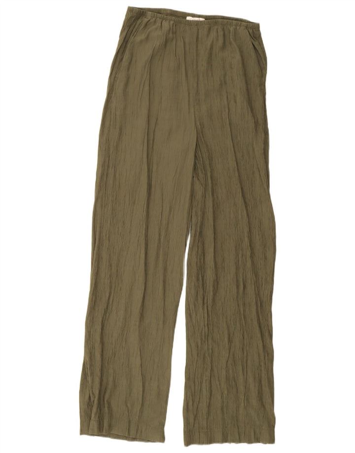 Pantaloni chino lunghi da donna Marks & Spencer UK 12 Medium W32 L31 Cachi