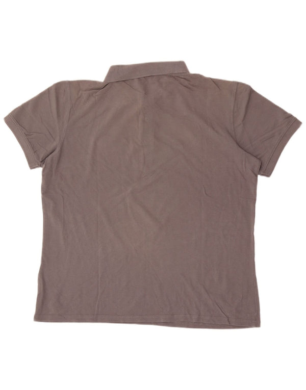 Polo Carrera da uomo XL in cotone grigio