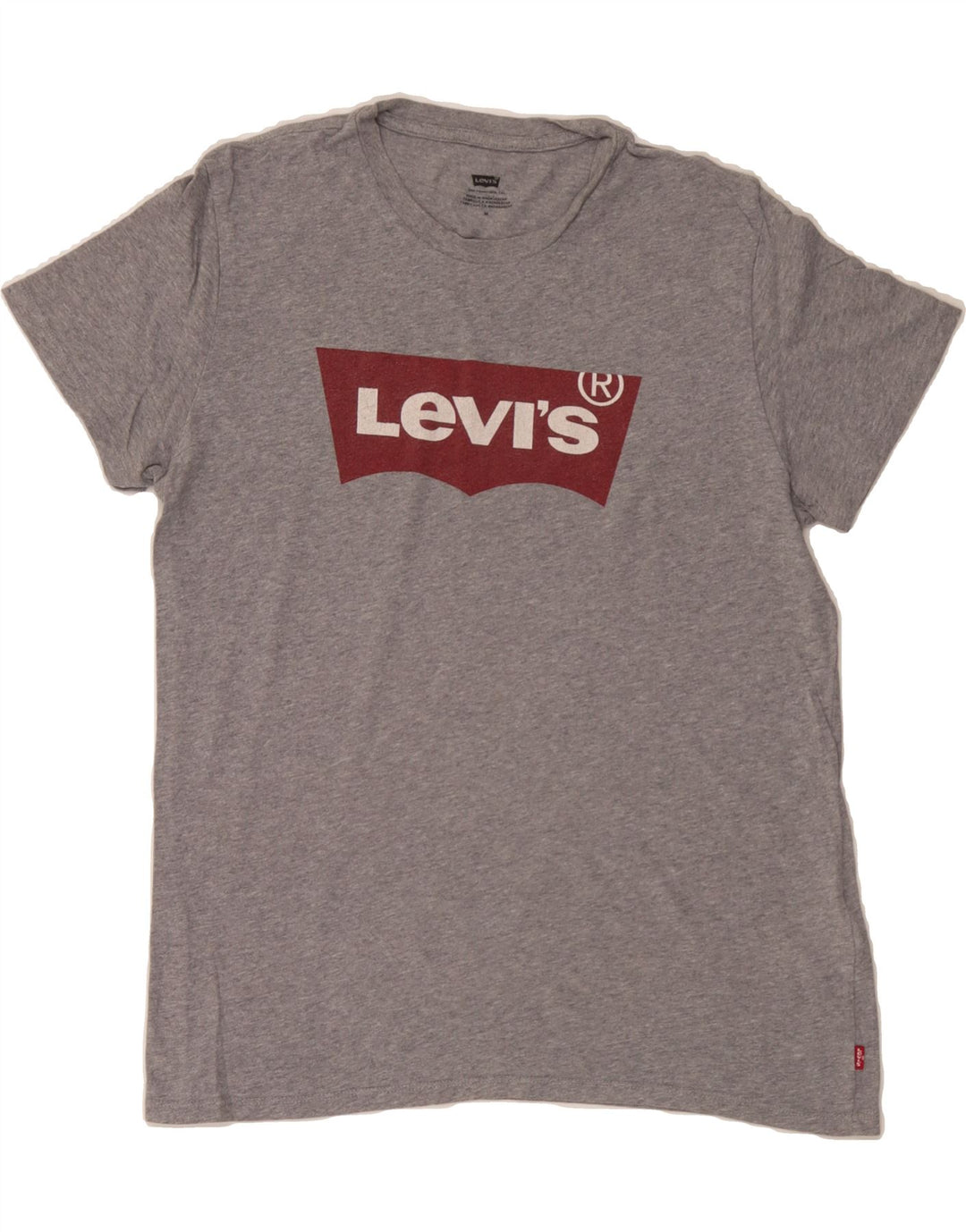 LEVI'S Mens Graphic T-Shirt Top Medium Grey Cotton Vintage Levi's and Second-Hand Levi's from Messina Hembry 