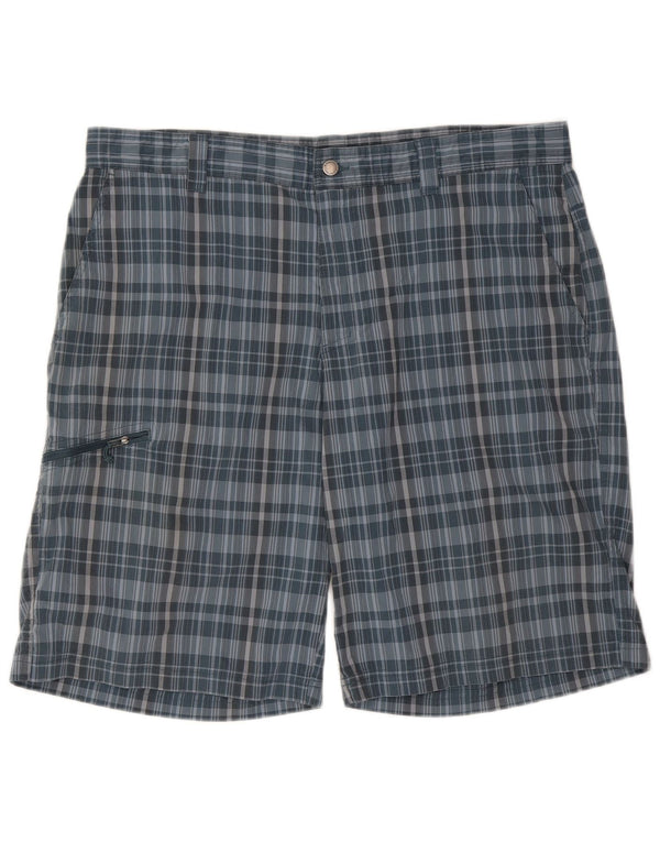 Pantaloncini cargo da uomo Columbia W40 XL Poliestere a quadri blu