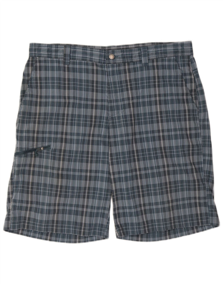 Pantaloncini cargo da uomo Columbia W40 XL Poliestere a quadri blu