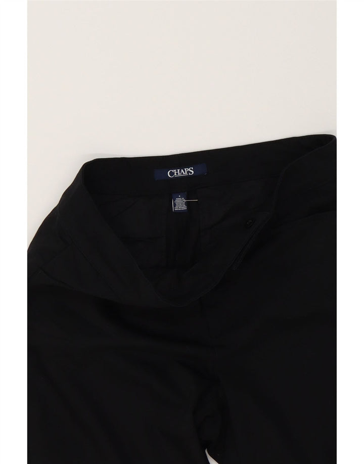 CHAPS Womens Straight Casual Trousers US 8 Medium W32 L31 Black Cotton Vintage Chaps and Second-Hand Chaps from Messina Hembry 