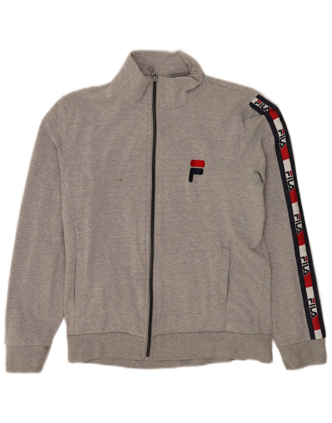 Giacca da ginnastica grafica da donna Fila UK 12 Colorblock grigio medio