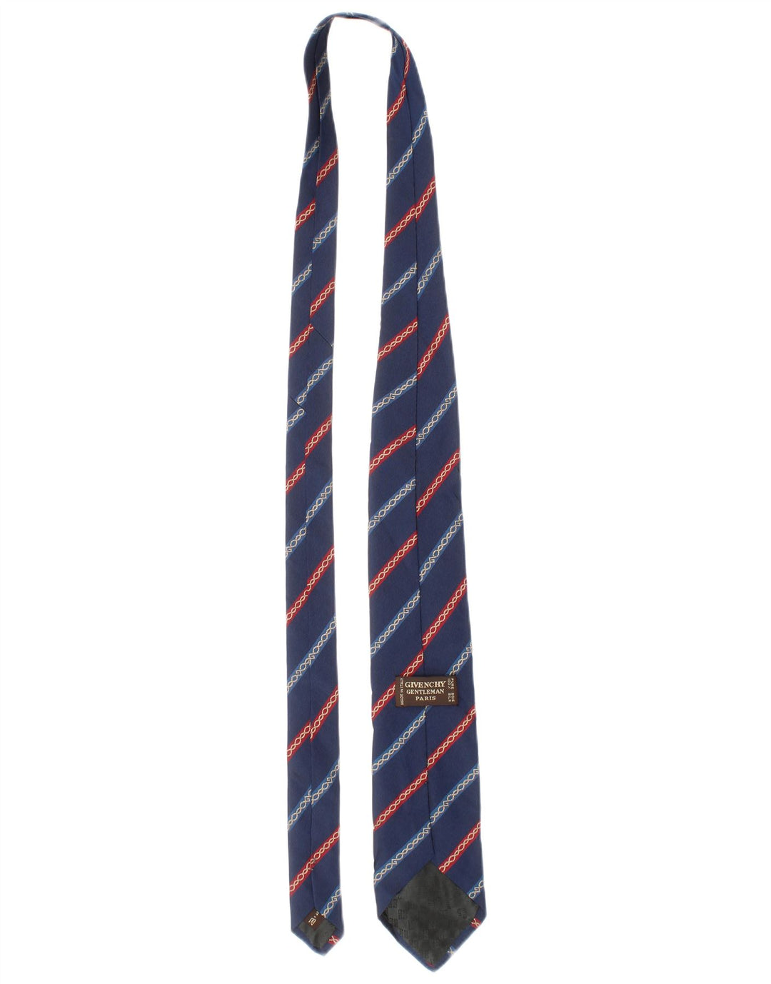 Cravatta Uomo Givenchy Taglia Unica Seta Blu a Righe Classica