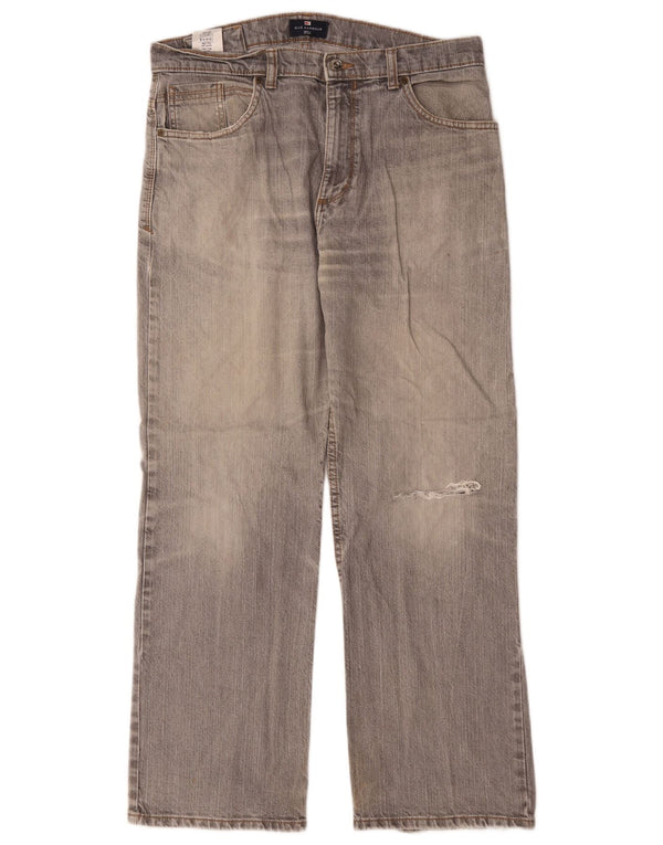 Jeans dritti Marks & Spencer da uomo blu Harbour W34 L29 cotone grigio