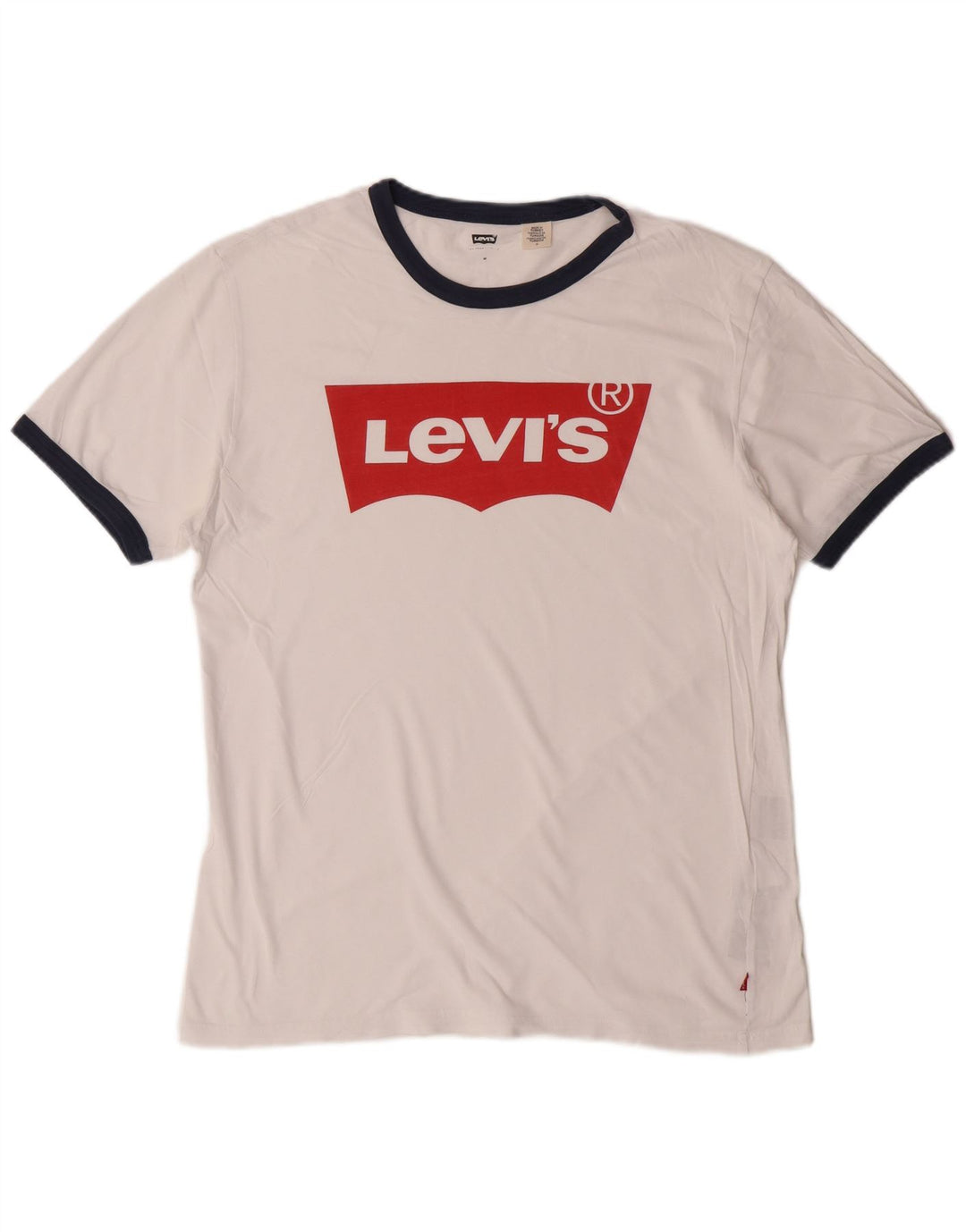 T-shirt grafica da uomo LEVI'S Top in cotone bianco medio classico