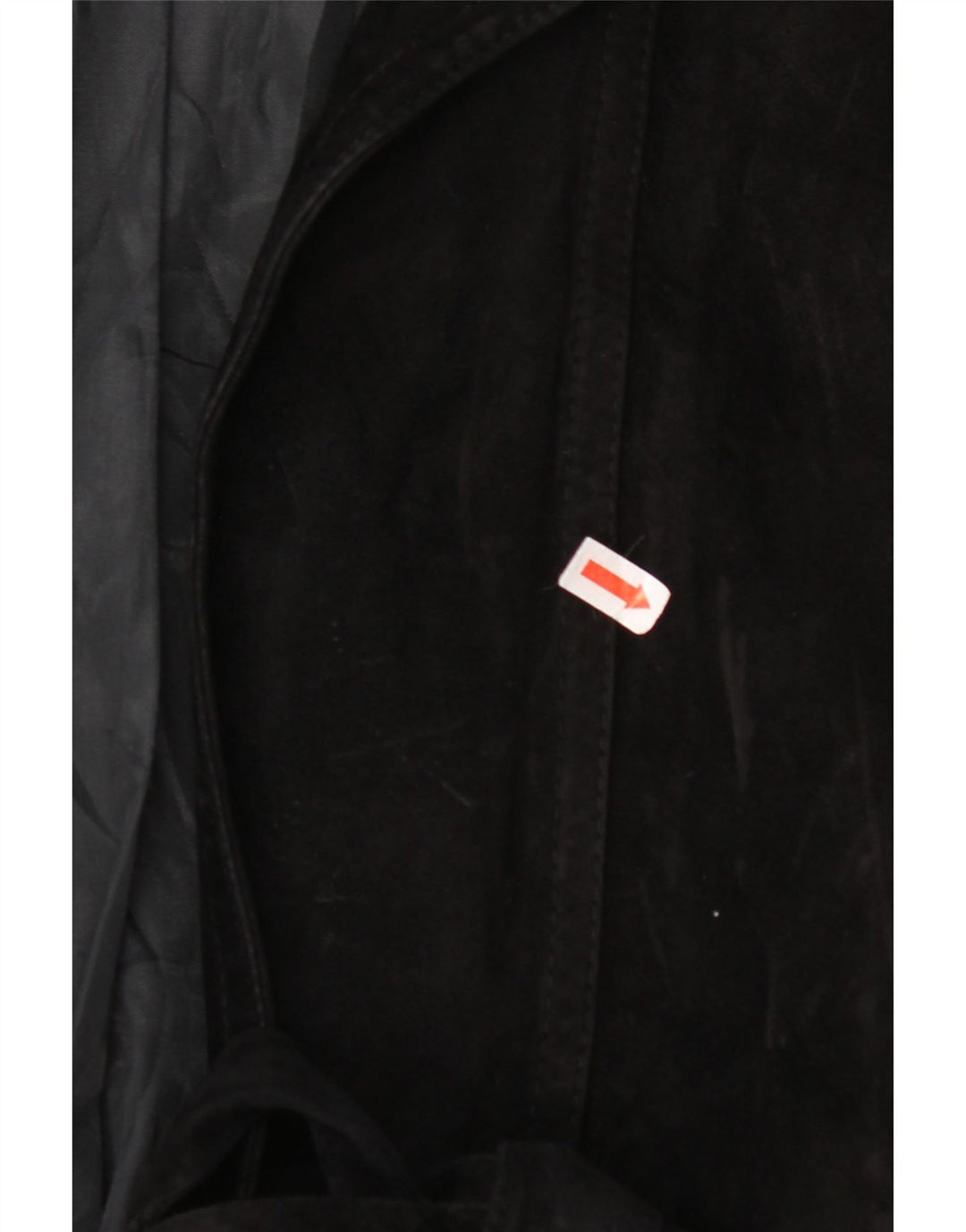 Giacca in pelle scamosciata da donna VINTAGE UK 14 grande nera