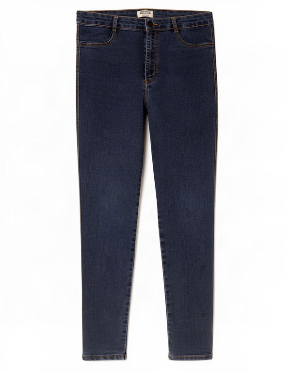 Jeans skinny a vita alta Trafaluc da donna Zara EU 42 Large W32 L28 Blu