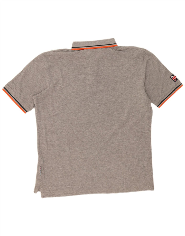 Polo da uomo Admiral 3XL cotone a righe grigie
