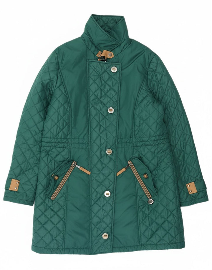 Paco Boutique Giacca a vento trapuntata da donna UK 16 Large Verde Poliestere