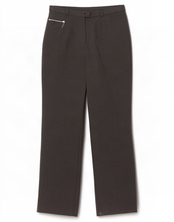 Pantaloni da abito dritti da donna Marks & Spencer UK 10 Small W28 L28 Grigio