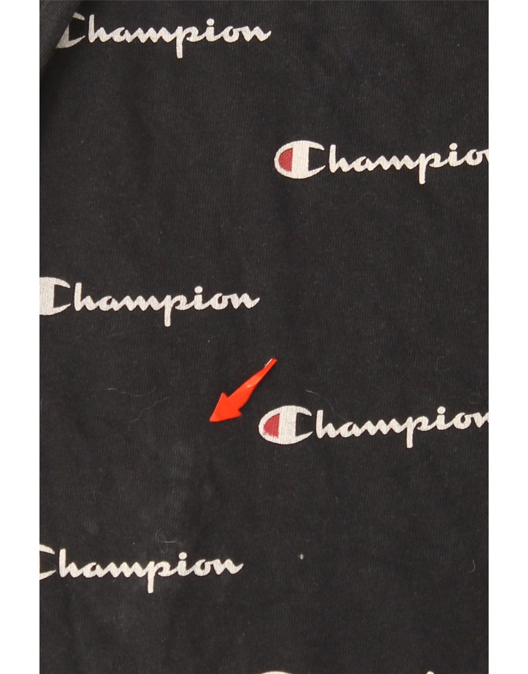 T-shirt grafica da uomo con trama inversa CHAMPION Top XL Nera