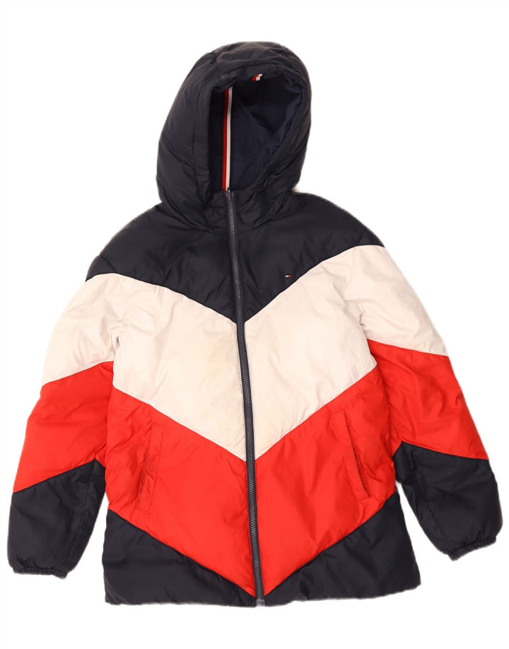 Giacca imbottita con cappuccio Tommy Hilfiger per ragazzi 11-12 anni multicolore