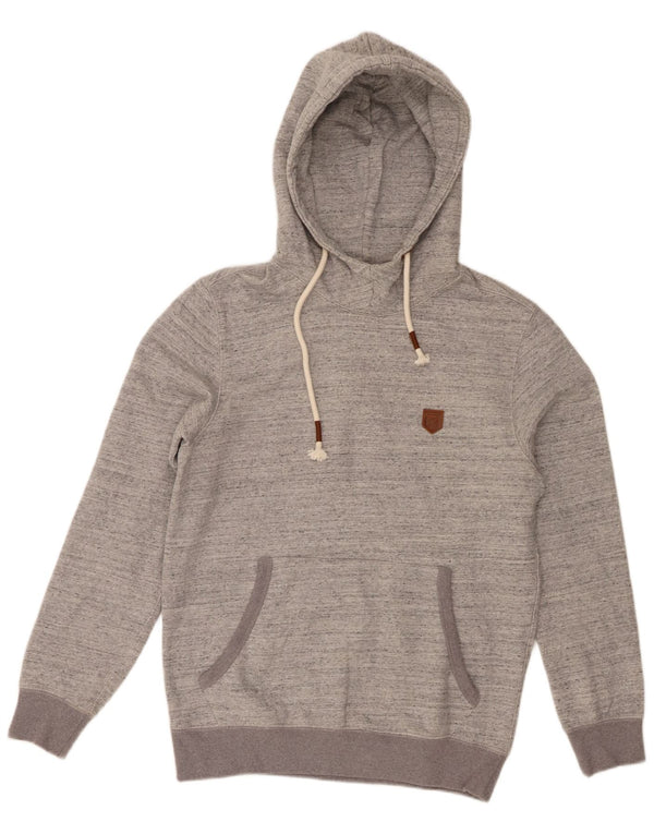 Jack & Jones Mens Hoodie Jumper Large Grey Flecked Cotton