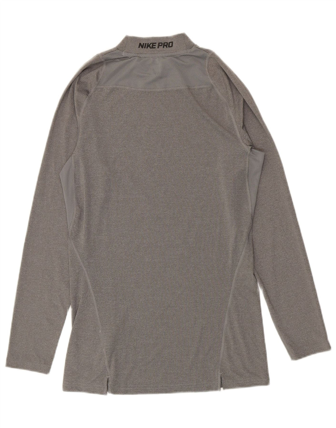 Nike - Top grafico da uomo a maniche lunghe, grande, in poliestere grigio