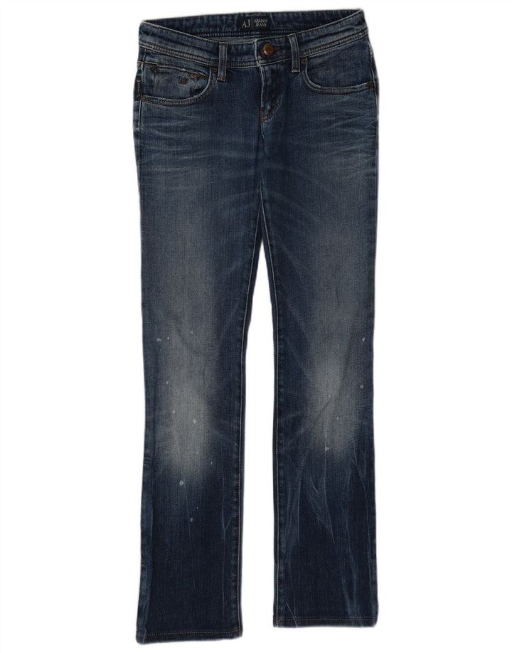 Jeans bootcut slim da donna Armani W26 L29 cotone blu