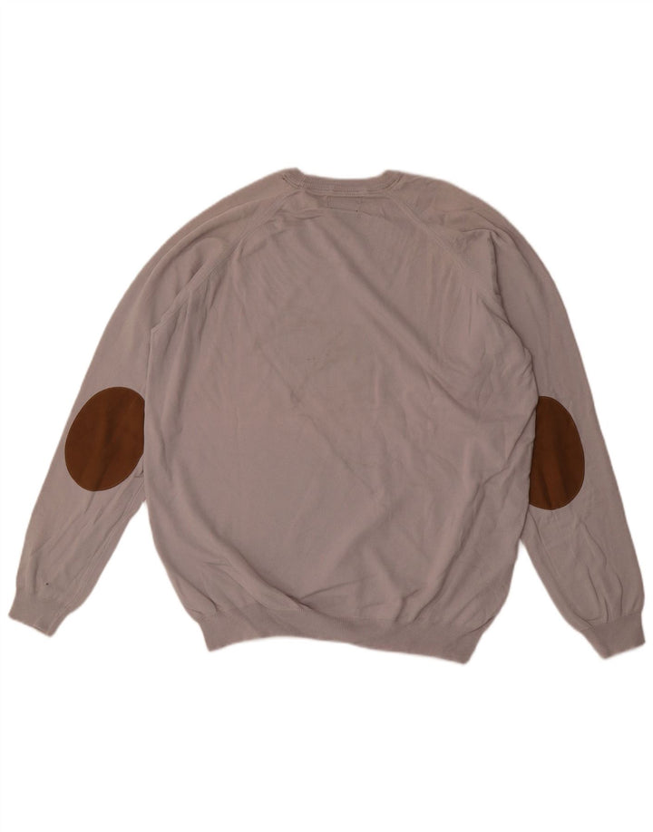 Maglione maglione girocollo da uomo Zara XL in cotone grigio