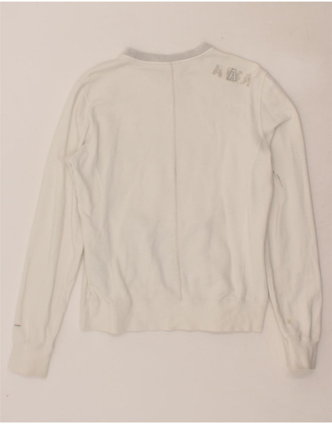 CHAMPION Womens Graphic Sweatshirt Jumper UK 16 Large White Cotton Vintage Champion and Second-Hand Champion from Messina Hembry 
