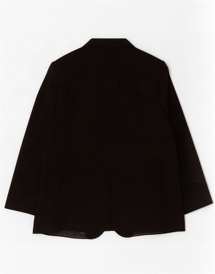 Giacca blazer a 1 bottone da donna Marks & Spencer UK 18 XL poliestere nero