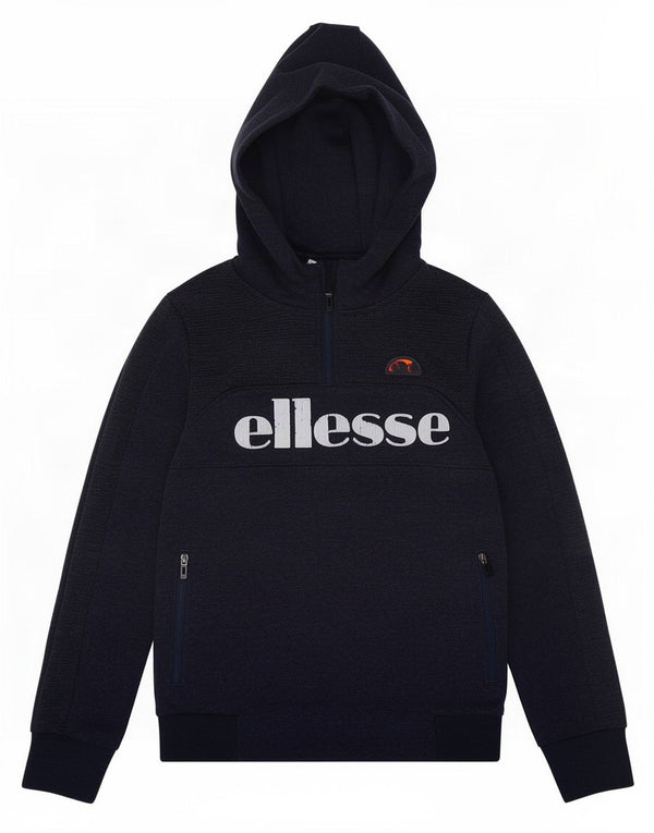 Felpa con cappuccio grafica per ragazzi Ellesse 9-10 anni in poliestere blu navy