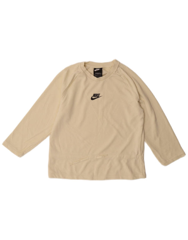 Felpa Nike Bambina 13-14 anni XL in cotone bianco sporco