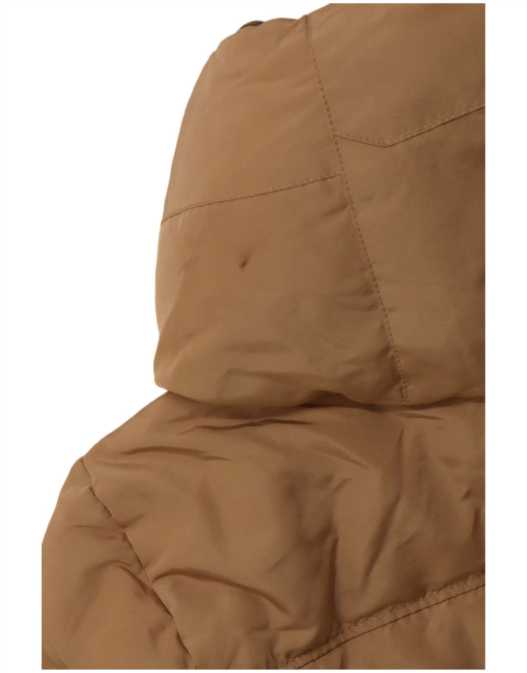 Cappotto imbottito con cappuccio da donna Zara UK 12 Poliestere beige medio