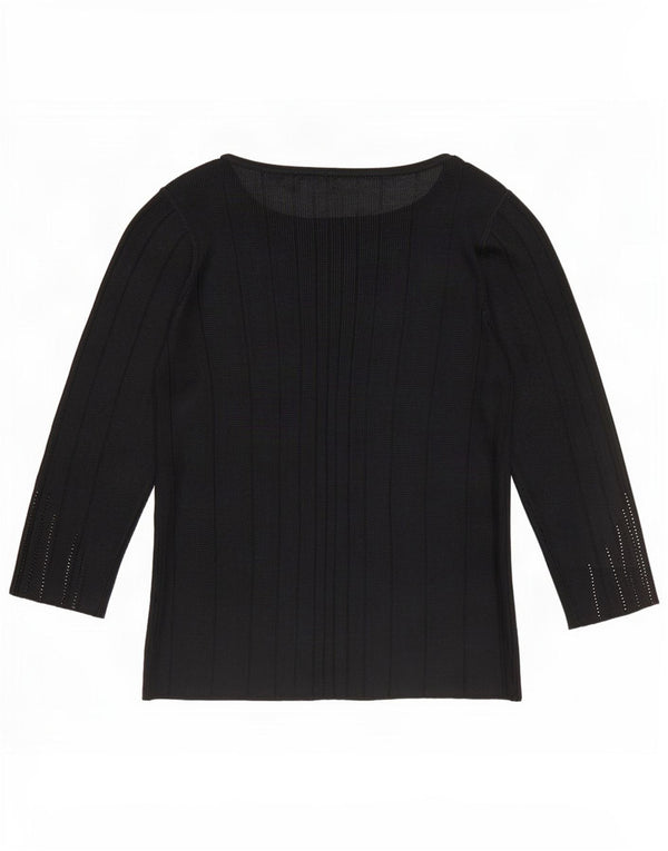 Top in camicetta con maniche a 3/4 da donna Marks & Spencer UK 14 medio a righe nere