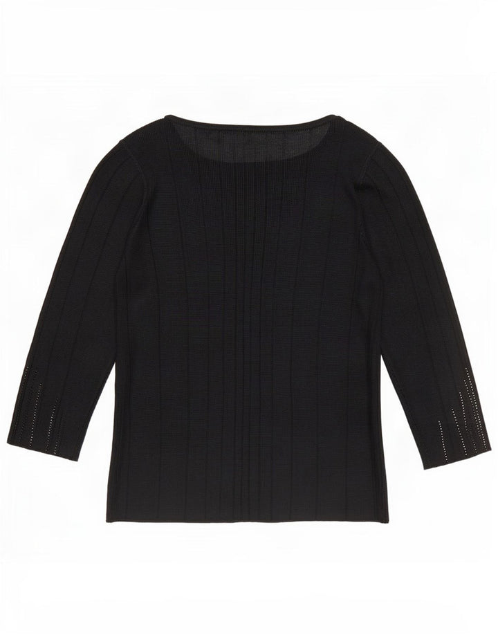 Top in camicetta con maniche a 3/4 da donna Marks & Spencer UK 14 medio a righe nere