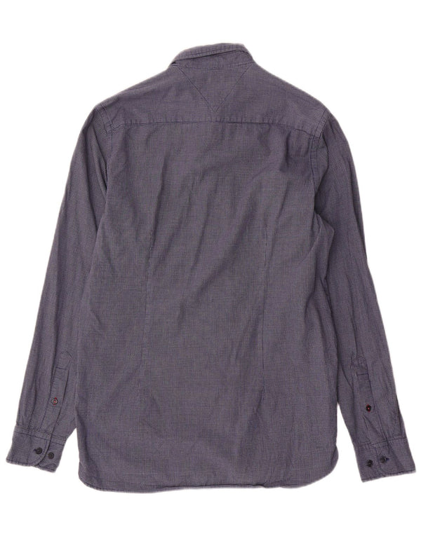 Camicia slim fit da uomo Tommy Hilfiger a quadri blu navy medio