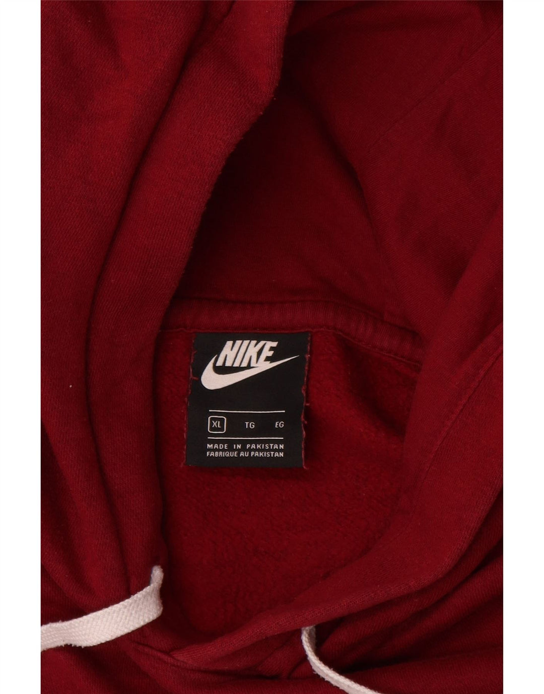 Felpa con cappuccio grafica NIKE da uomo XL in cotone bordeaux