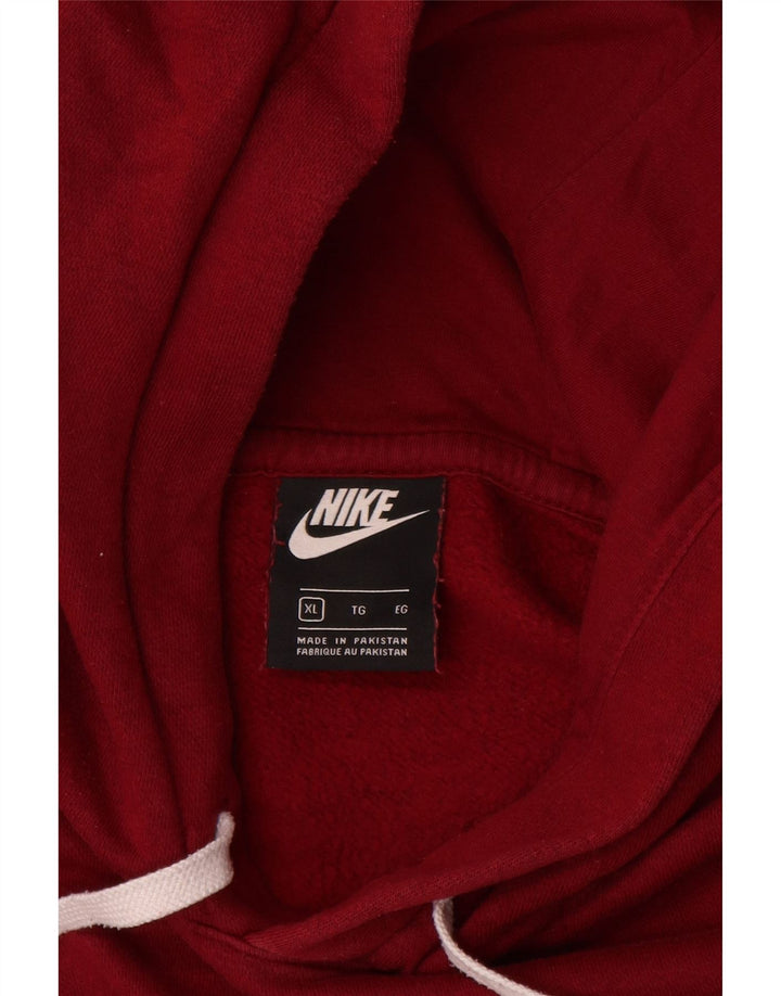 Felpa con cappuccio grafica NIKE da uomo XL in cotone bordeaux