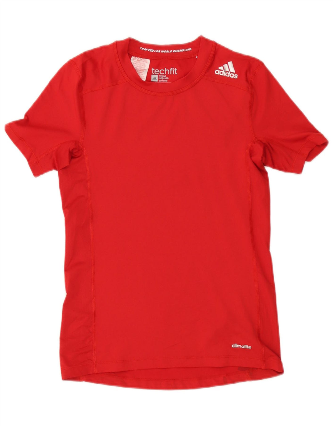 Maglietta Adidas Climalite da ragazzo, 13-14 anni, in poliestere rosso